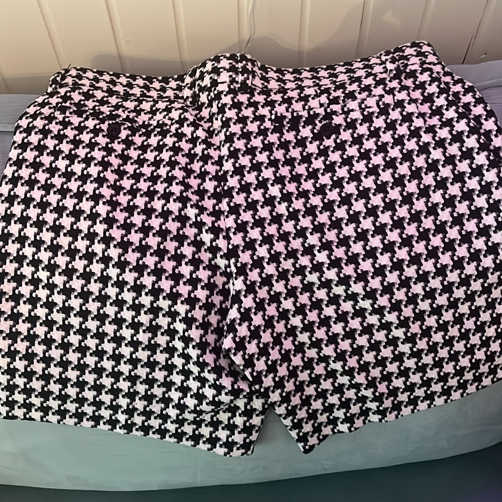 Mr. Turk Black and White Houndstooth Men's Shorts - Picture 4 of 5